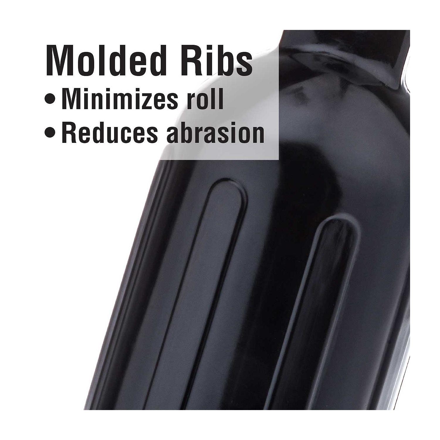 Seachoice DE79276S 79071 Twin Eye Ribbed Fender, Black, 8.5 x 27"
