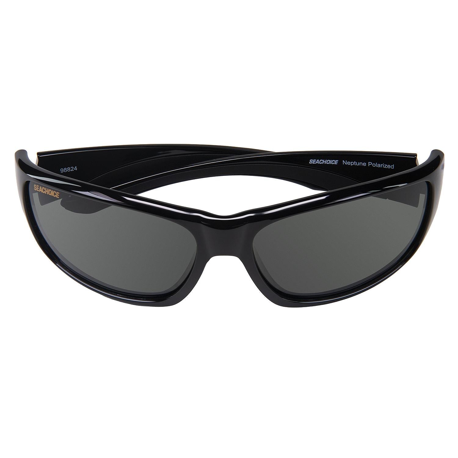 Seachoice A181133000000 98824 "Neptune" Polarized Sunglasses, Frame: Shiny Black, Lens: Grey