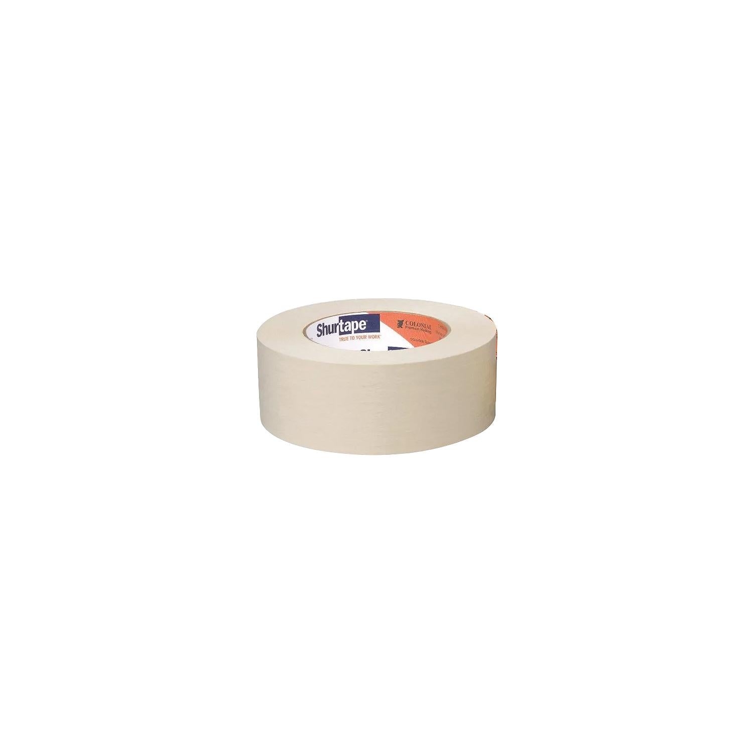 Shurtape 100743 Colonial Premium Grade, High Adhesion Masking Tape, 1" x 180', Natural