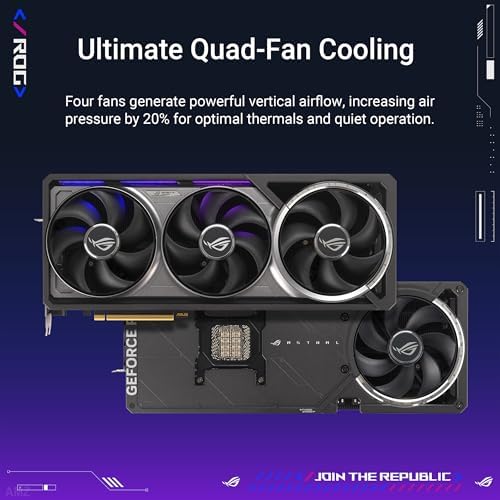 ASUS ROG Astral GeForce RTX™ 5090 OC Edition Gaming Graphics Card (PCIe® 5.0, 32GB GDDR7, HDMI®/DP 2.1, 3.8-Slot, 4-Fan Design, Axial-tech Fans, Patented Vapor Chamber, Phase-Change GPU Thermal pad