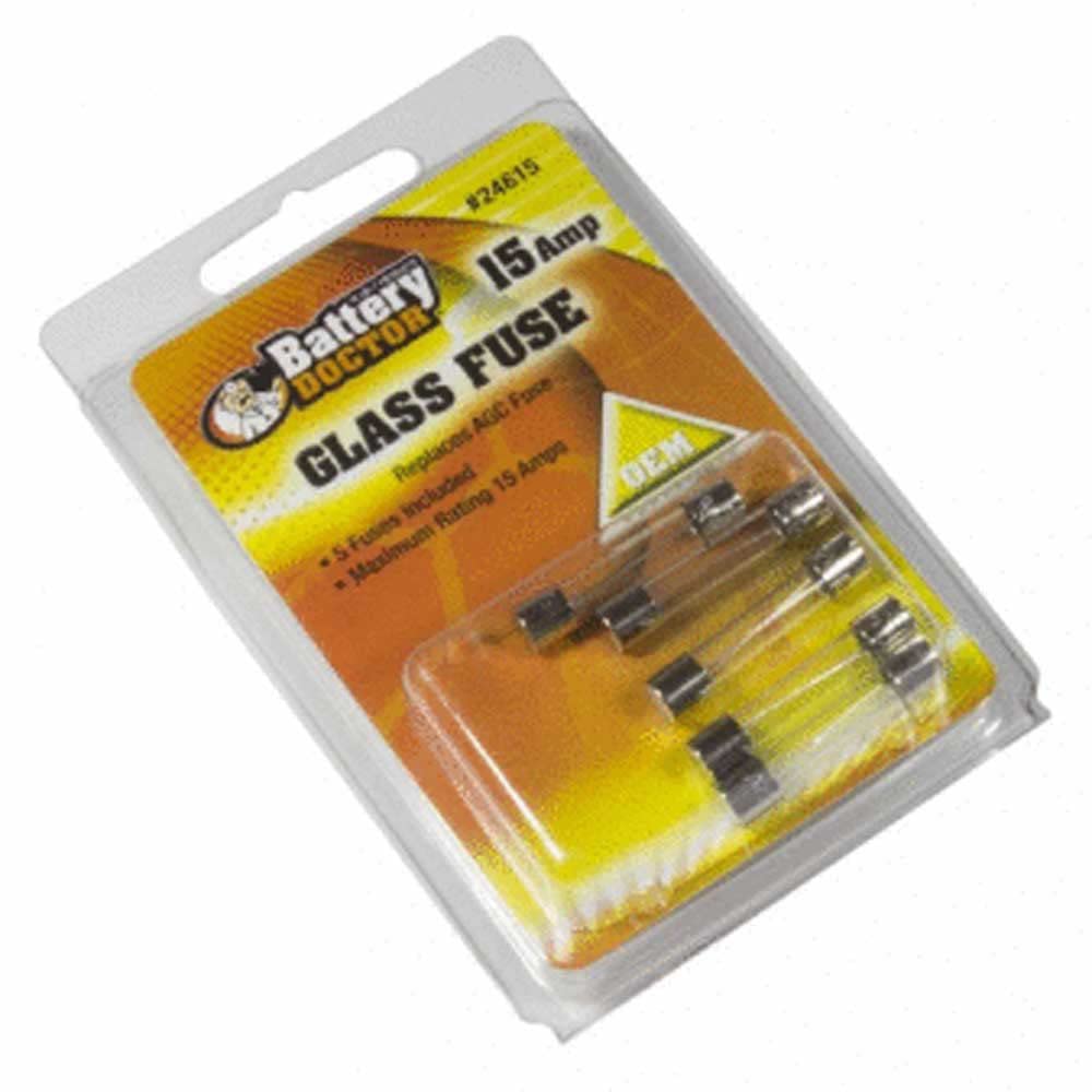 Wirthco 24607 Battery Doctor AGC Glass Fuse, 7.5A, 5/Pk