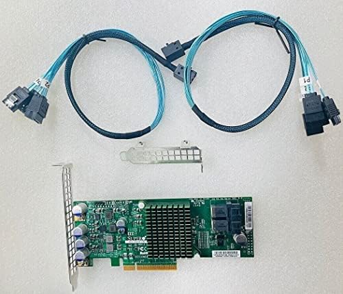 SAS3008 AOC-S3008L-L8E 9300-8I IT-Mode HBA JBOD PCI-E 3.0 SATA/SAS 8-Port SAS3 12Gb/s ZFS FreeNAS unRAID+2* SFF-8643 SATA Cable