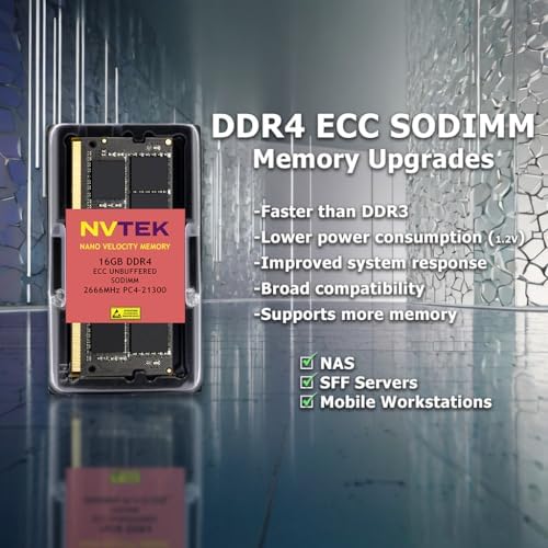 64GB (2X32GB DDR4 2666MHZ PC4-21300 2Rx8 1.2V CL19 260-PIN ECC Unbuffered SODIMM KIT