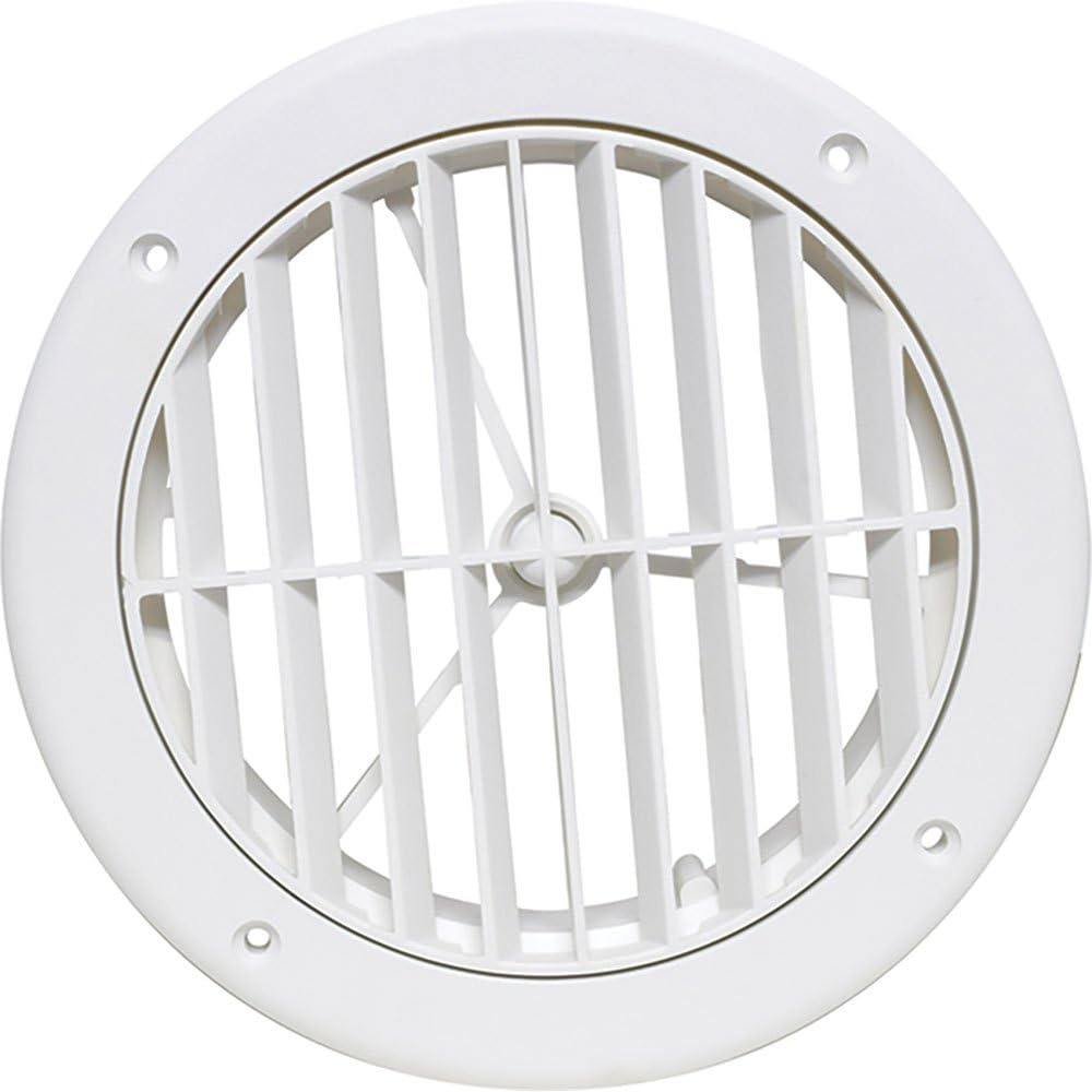 Valterra A10-3363VP 5" Louvered A/C Vent, White