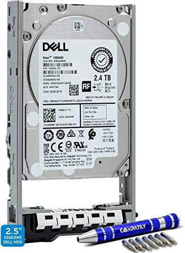 Dell 400-AUQX 2.4TB 10K SAS 2.5-Inch PowerEdge Enterprise Hard Drive in 13G Tray Bundle with Compatily Screwdriver Compatible with 400-AVBX W9MNK R720 R730 R630|B07Y2DR7YC