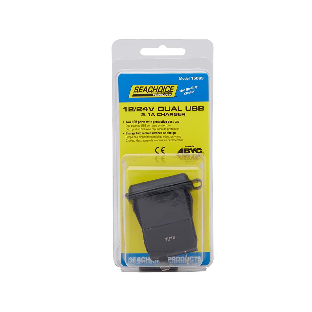 Seachoice A13-208 Dual USB Outlet, 12-24V
