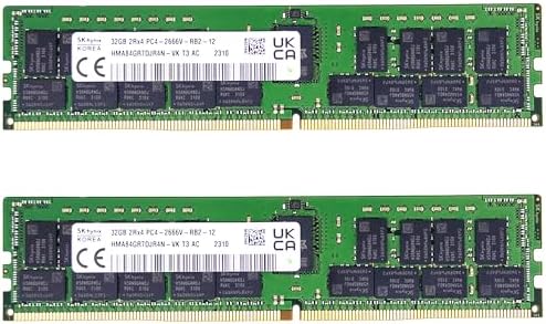 Timetec Hynix Original 64GB KIT(2x32GB) DDR4 2666MHz PC4-21300 Registered ECC 1.2V CL19 2Rx4 Dual Rank 288 Pin RDIMM Server Memory Ram Module Upgrade (64GB KIT(2x32GB))|B0F5H4H3BZ