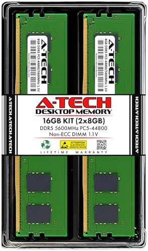 A-Tech 16GB Kit (2x8GB DDR5 4800MHz PC5-38400 CL40 UDIMM 1.1V Non-ECC Unbuffered DIMM 288-Pin Desktop PC/Computer RAM Memory Upgrade Modules