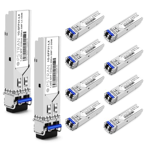 1000BASE-SX SFP Optical Transceiver Module Compatible with HPE Aruba J4858D J4858DCM JL745A Q8N53A ProCurve J4858C J4858B J4858A 850nm 550m DDM Duplex LC MMF 10pcs/Pack|B09MTS8WKP