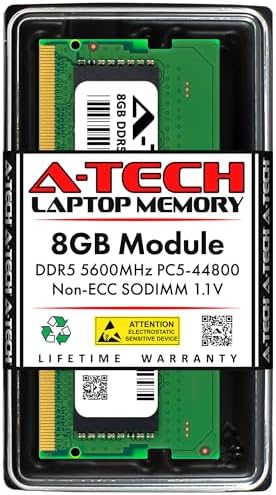 A-Tech 32GB DDR5 4800MHz PC5-38400 CL40 SODIMM 2Rx8 Dual Rank 1.1V Non-ECC Unbuffered SO-DIMM 262-Pin Laptop Computer RAM Memory Upgrade Module|B0B1718KB1