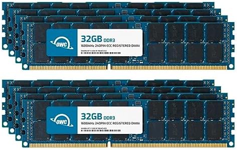 OWC 64GB (2x32GB DDR3 1600 PC3-12800 CL11 4Rx4 240-pin 1.5V ECC Registered RDIMM Memory RAM Module Upgrade Kit for Select Workstations or Servers