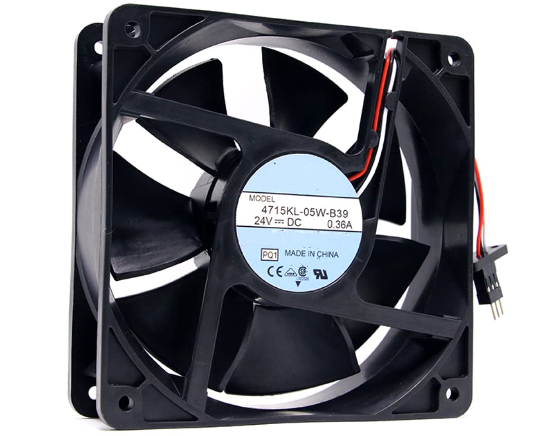 for 4715KL-05W-B39 24V 0.36A 3300RPM 9.6W 47DB 120X120X38MM 3-Wire Cooling Fan