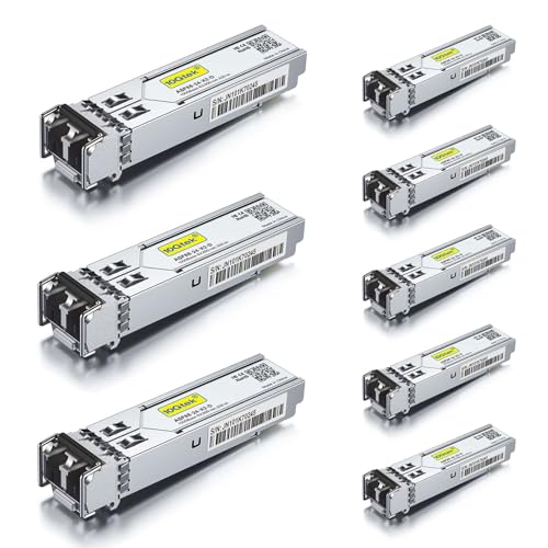 10GTEK 1.25G SFP-T, 1000BASE-T Copper SFP, SFP to RJ45 SFP Module Transceiver for Cisco SFP-GE-T, Meraki, Fortinet, Ubiquiti UniFi UF-RJ45-1G, D-Link, Supermicro, Netgear, TP-Link and More|B00U77IJ2M