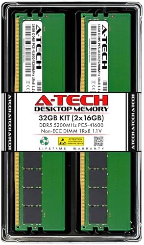 A-Tech 16GB Kit (2x8GB DDR5 4800MHz PC5-38400 CL40 UDIMM 1.1V Non-ECC Unbuffered DIMM 288-Pin Desktop PC/Computer RAM Memory Upgrade Modules
