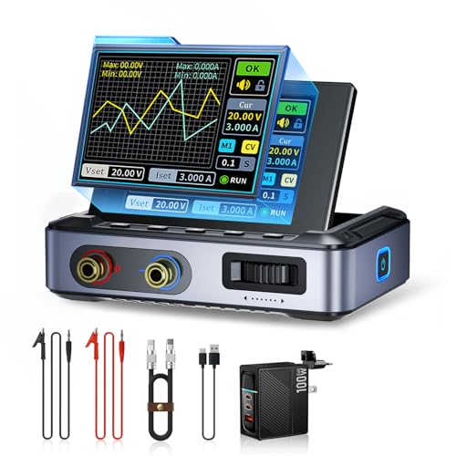 FNRSI【Upgraded DPS-150】DC Power Supply Variable with 100W Fast Charger, 0-30V 0-5A Adjustable DC CNC Power Supply, Power Ripple <20mV, PD/QC/DC Input with IPS Display, PC Programmable Power Supply|B0DKK3WV41