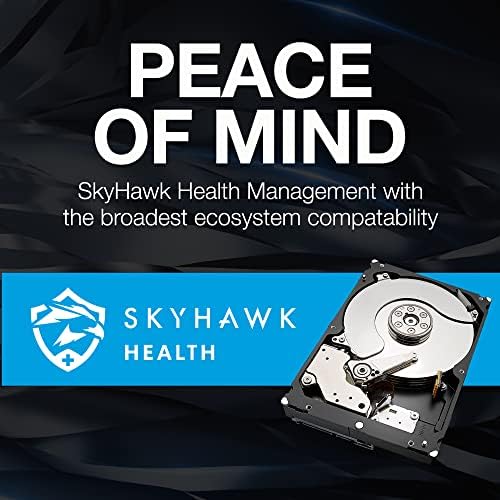 Seagate Skyhawk 8TB Video Internal Hard Drive HDD – 3.5 Inch SATA 6Gb/s 256MB Cache for DVR NVR Security Camera System with Data Rescue Services (ST8000VX010