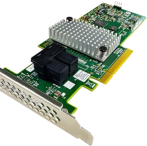SAS HBA Card Compatible with LSI 9302-8i IT Mode PCIe SATA Expansion Card, 8-Port 12Gb/s PCIe 3.0 x8, SAS Expander Support, 2X SFF-8643 Internal, for ZFS TrueNAS unRAID NAS Home Lab HBA Controller