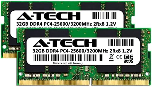 A-Tech 32GB (2x16GB) DDR4 3200 MHz SODIMM PC4-25600 (PC4-3200AA) CL22 Non-ECC Laptop RAM Memory Modules|B08KTRP13V