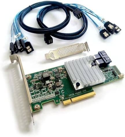 9300-8I SAS3008 12Gbps SATA/SAS 8-Port HBA IT Mode ZFS FreeNAS unRAID+2*SFF-8643 SATA Cable|B0CFRKNJXL