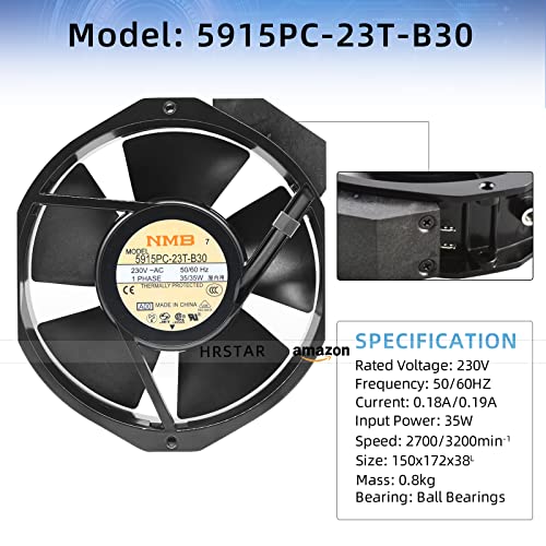for NMB 5915PC-23T-B30 230V 35W UPS Power Supply Axial Fan/Server Fan|B07VG7SYQF