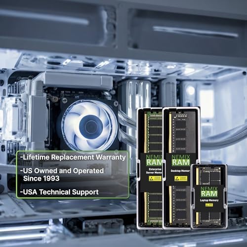 NEMIX RAM 16GB (1X16GB DDR4 3200MHZ PC4-25600 2Rx8 1.2V CL22 288-PIN ECC Unbuffered UDIMM Compatible with Dell PowerEdge R350 Rack Server