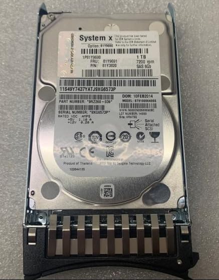81Y9690 81Y9691 81Y3820 IBM 1TB 7.2K 6GBPS 2.5IN SFF NL SAS HARD DRIVE|B0D17LKVG2