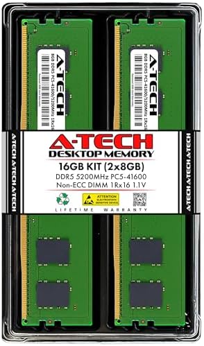 A-Tech 32GB DDR5 4800MHz PC5-38400 CL40 UDIMM 2Rx8 Dual Rank 1.1V Non-ECC Unbuffered DIMM 288-Pin Desktop PC/Computer RAM Memory Upgrade Module|B0B17JW787