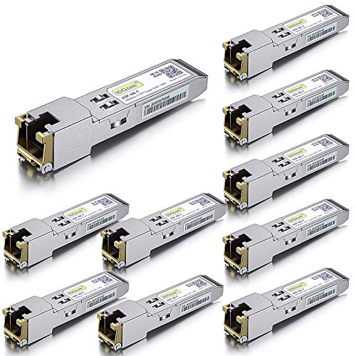 10Gtek 1.25G SFP 1000Base-SX Multimode LC Fiber Transceiver, 850nm MMF, 550m, for Cisco GLC-SX-MMD/SFP-GE-S, Meraki MA-SFP-1GB-SX, Fortinet, Ubiquiti UniFi UF-MM-1G, Mikrotik, TP-Link, Pack of 2|B08BP3JDBV