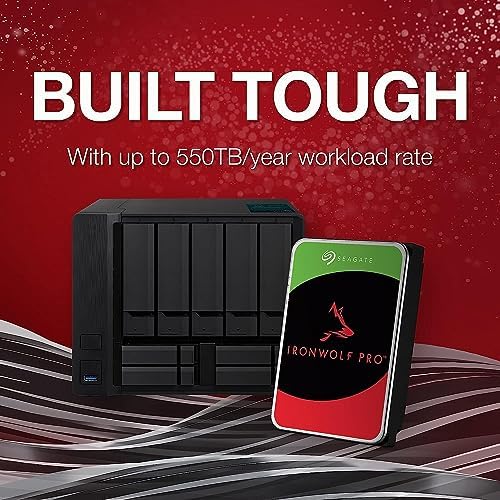 Seagate (Recertified IronWolf Pro 16TB NAS Internal Hard Drive HDD – CMR 3.5 Inch SATA 6Gb/s 7200 RPM 256MB Cache for RAID Network Attached Storage (ST16000NE000