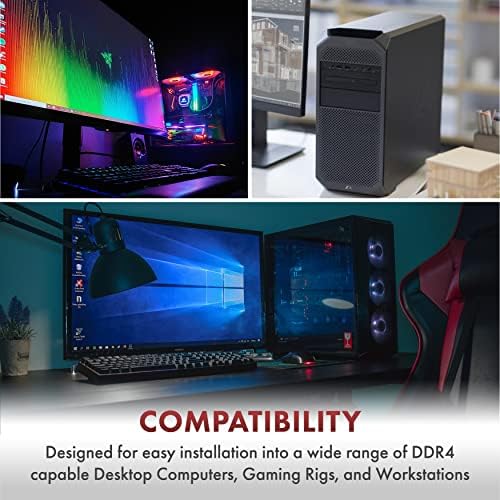 A-Tech 64GB (2x32GB DDR4 3200 MHz UDIMM PC4-25600 (PC4-3200AA CL22 DIMM 2Rx8 Non-ECC Desktop RAM Memory Modules
