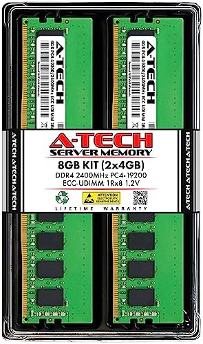 A-Tech Server 32GB Kit (2x16GB DDR4 2666MHz PC4-21300 ECC UDIMM 2Rx8 Dual Rank 1.2V ECC Unbuffered DIMM 288-Pin Server & Workstation RAM Memory Upgrade Modules (A-Tech Enterprise Series
