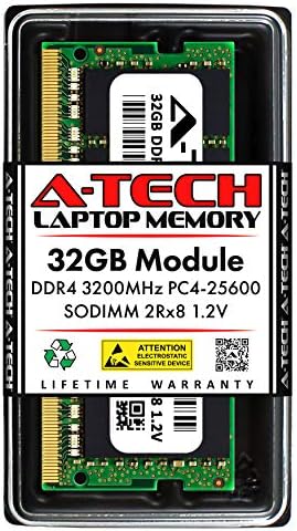 A-Tech 32GB RAM for QNAP TVS-h874 NAS | DDR4 3200MHz PC4-25600 SODIMM 2Rx8 1.2V 260-Pin Non-ECC SO-DIMM Memory Upgrade|B0CF44DK9T