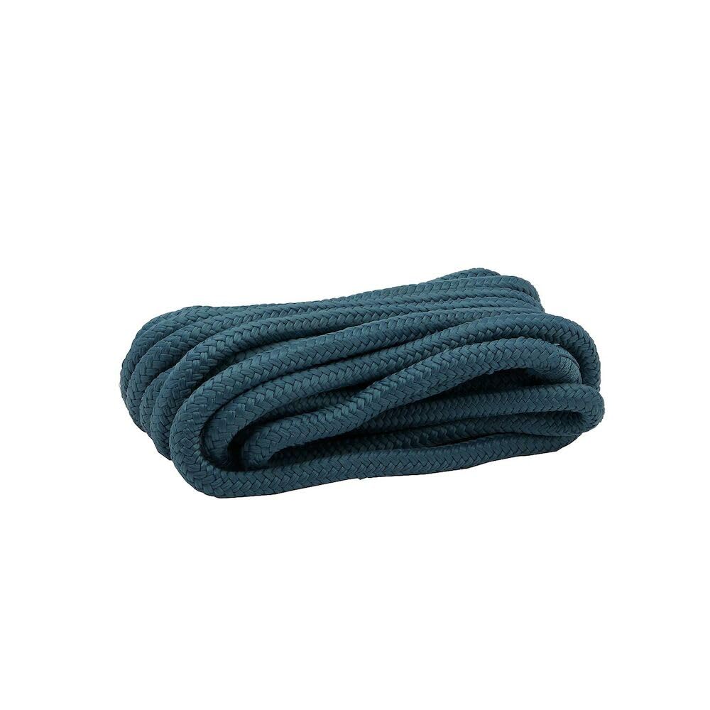 Seachoice Double-Braid Nylon Dock Line w/ Eye Splice, Pre-Shrunk, Heat Stabilized, 1/2 In. X 25 Ft., Teal Green