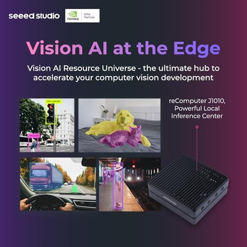 Seeed studio NVIDIA Jetson Nano Edge AI Device - reComputer J1010 Kit, Aluminium Case, Pre-Installed Jetpack System. Mini PC with 0.5 TFLOPs (FP16), Power Supply NOT Included|B0B77HWGS3