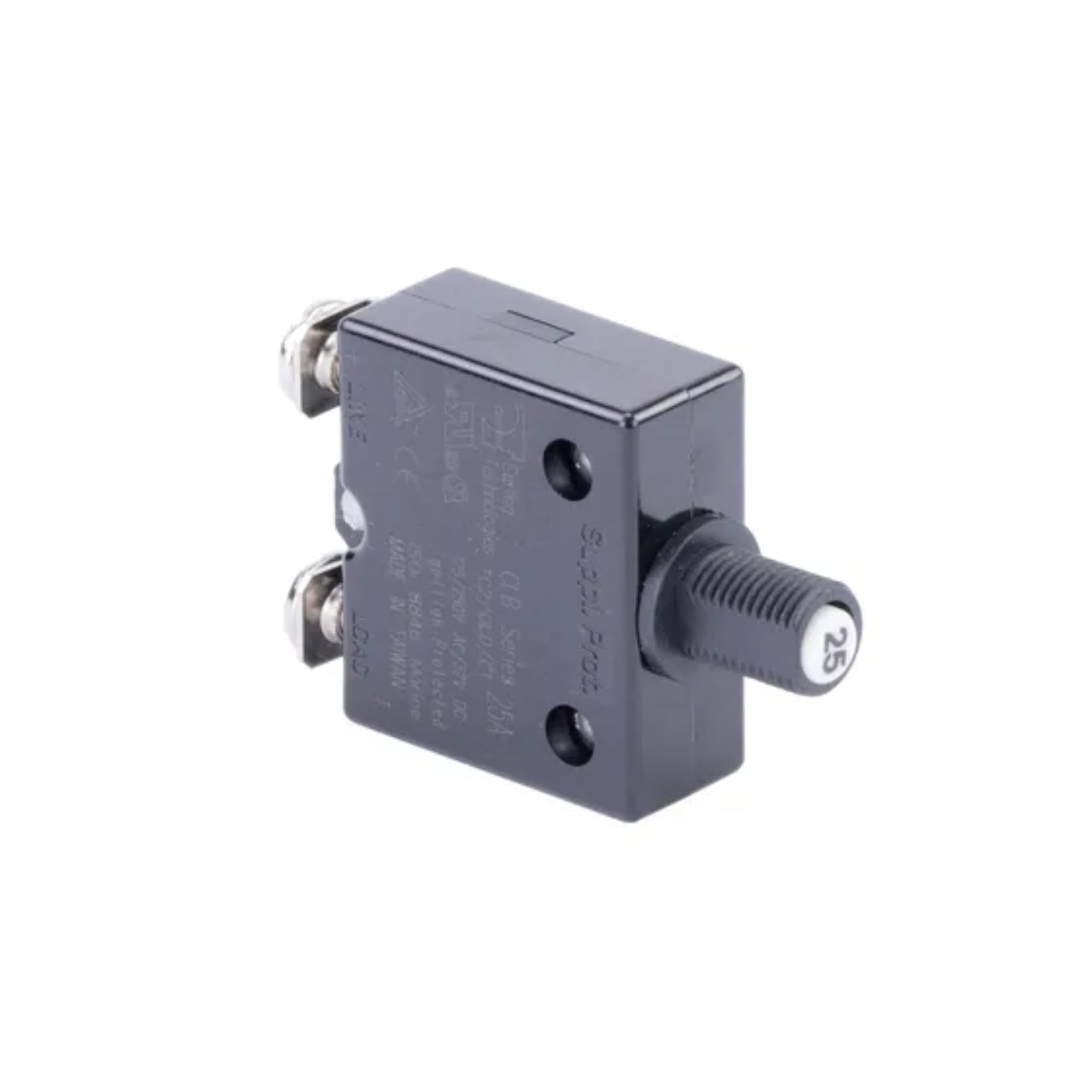 Sierra CB41250 Push Button Circuit Breaker, 25 Amp, White