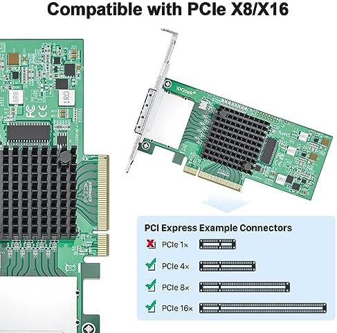 H!Fiber LSI SAS 9211-8i RAID Controller Card, 6Gb/s Internal SAS/SATA HBA Card, LSI 2008 Chip, PCI Express 2.0 X8, 2X SFF-8087 Ports