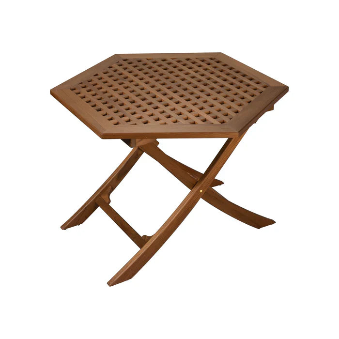Whitecap WT60056 Hexagonal Grate Top Folding Table