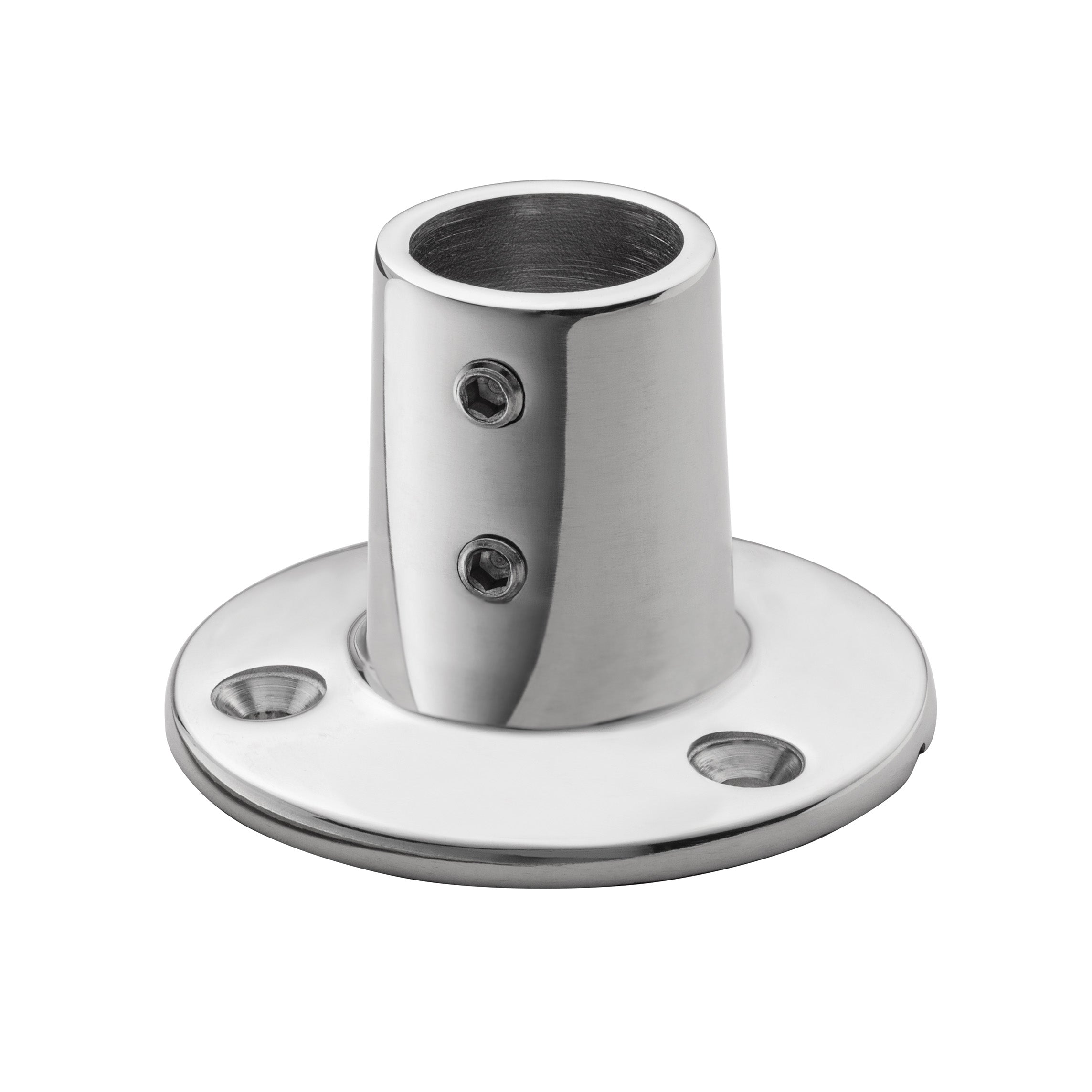 Whitecap S-1468 Cp/Zamac 90 Degree Round Base Rail Fitting