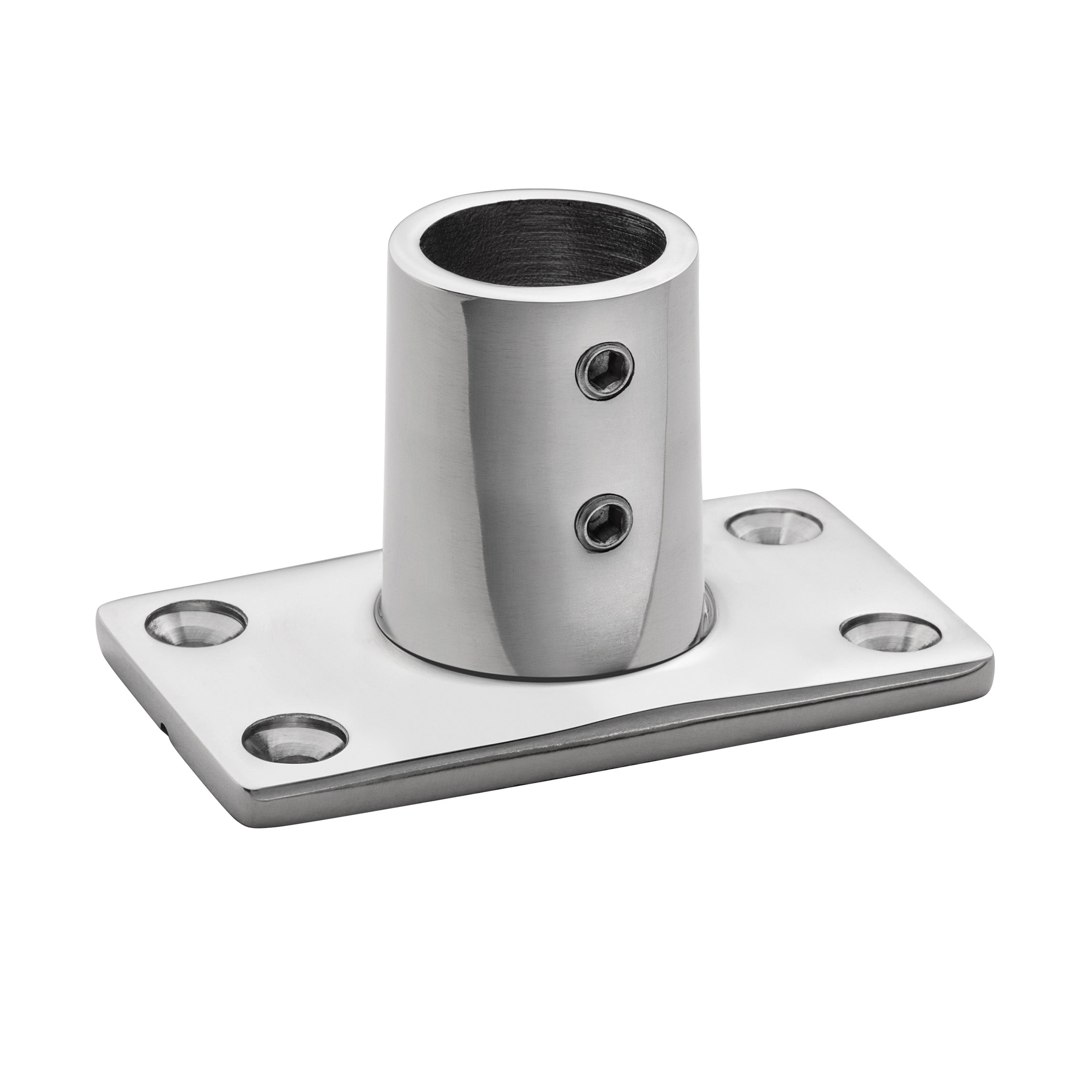 Whitecap S-1466 Cp/Zamac 90 Degree Rectangular Base Rail Fitting