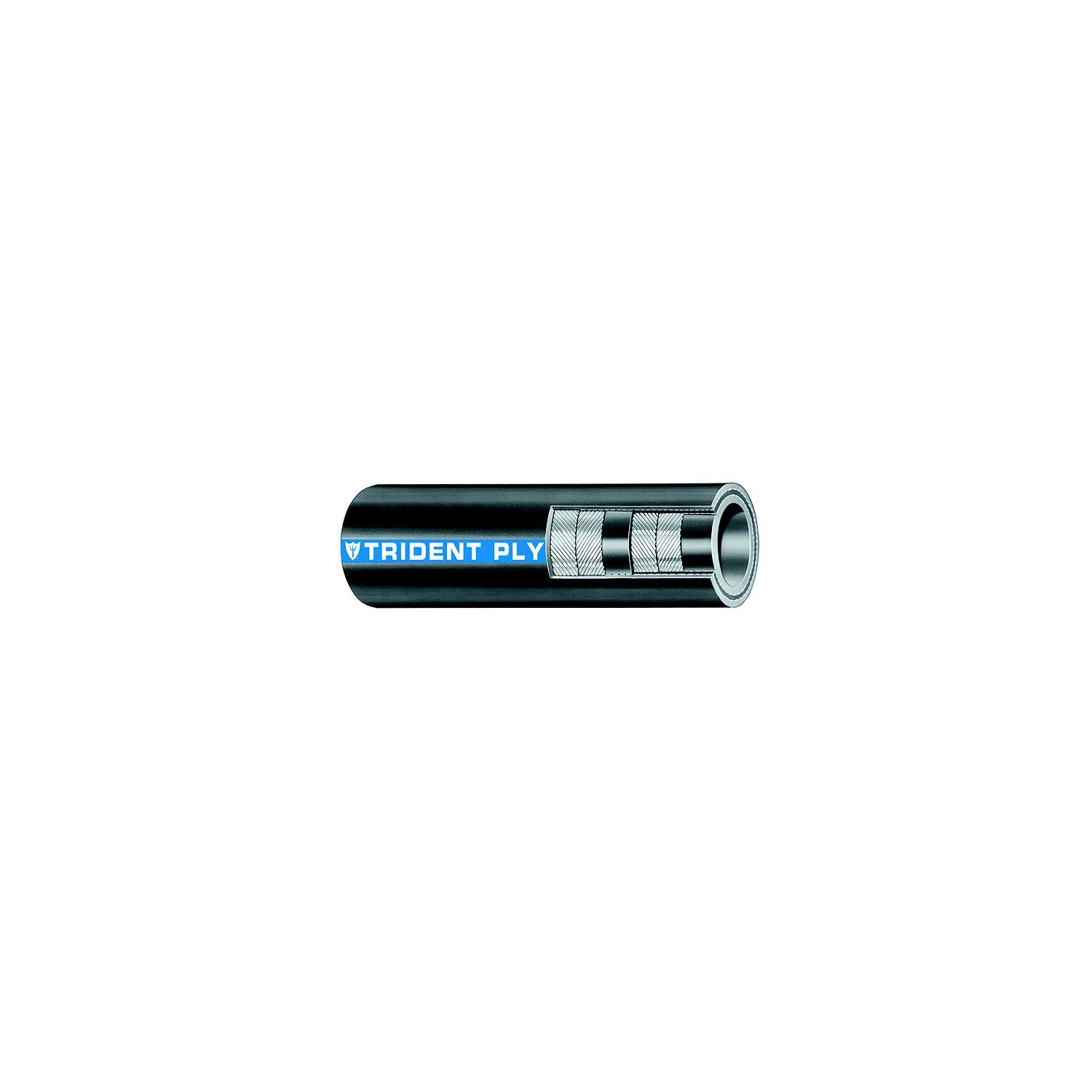 Trident Marine 200-4000-48 Trident Ply Softwall Exhaust Hose, 4" x 4'