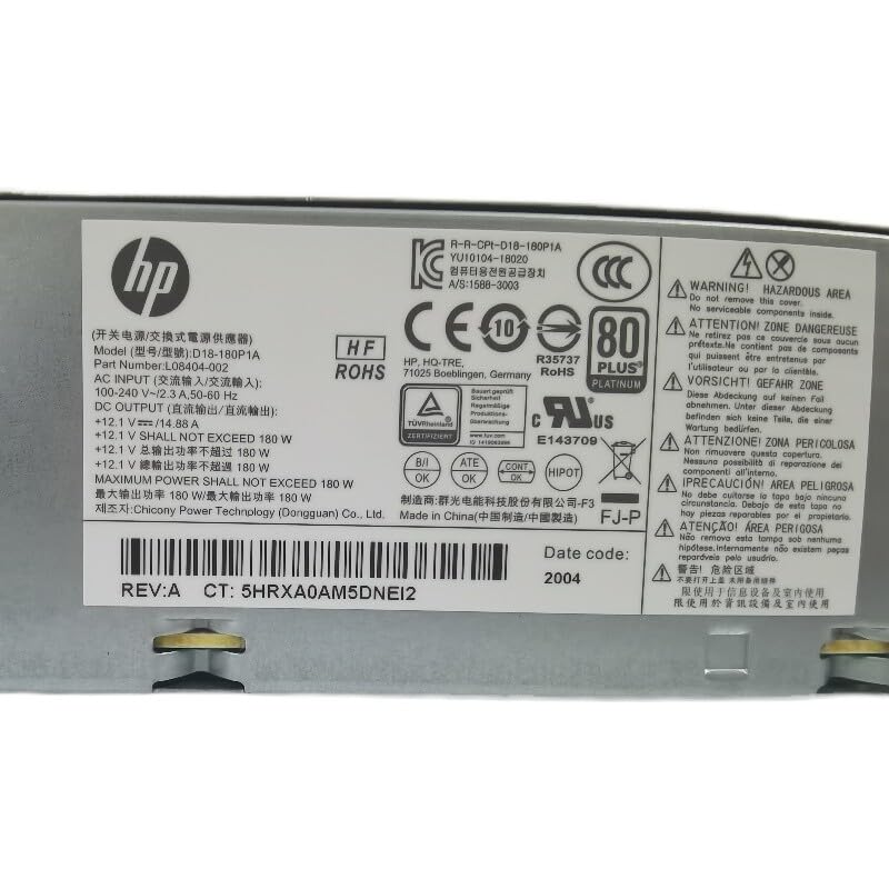 Original Power Supply PA-1181-3HC L08404-001 for Fit for HP 400g5 600 g5 sff 180W