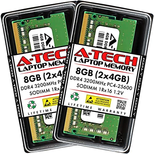 A-Tech 16GB DDR4 3200 MHz SODIMM PC4-25600 (PC4-3200AA) CL22 Non-ECC Laptop RAM Memory Module|B08KTSCYS6