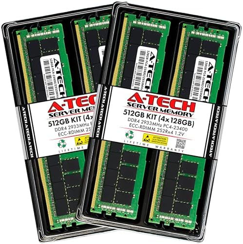 A-Tech 32GB Kit (2x16GB) DDR4 3200MHz PC4-25600 ECC RDIMM 2Rx8 Dual Rank 1.2V ECC Registered DIMM 288-Pin Server & Workstation RAM Memory Upgrade Modules (A-Tech Enterprise Series)|B0BPN6TWVB