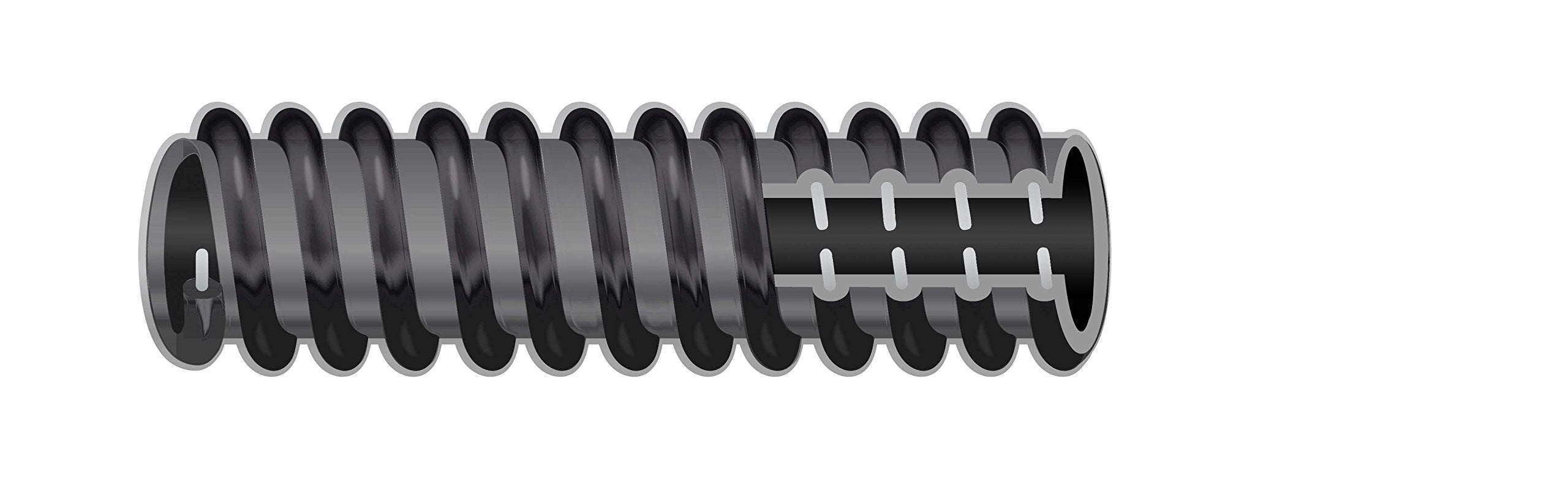 Shield 16-141-1146B Shields Marine Multiflex Series 141 Flexible 50' Hose, Black