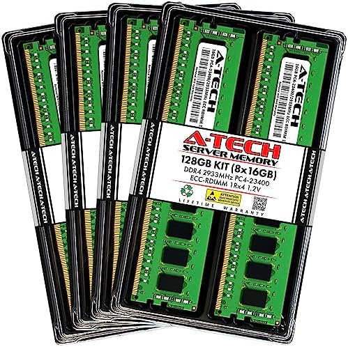 A-Tech 64GB Kit (2x32GB DDR4 2400MHz PC4-19200 ECC RDIMM 2Rx4 Dual Rank 1.2V ECC Registered DIMM 288-Pin Server & Workstation RAM Memory Upgrade Modules (A-Tech Enterprise Series