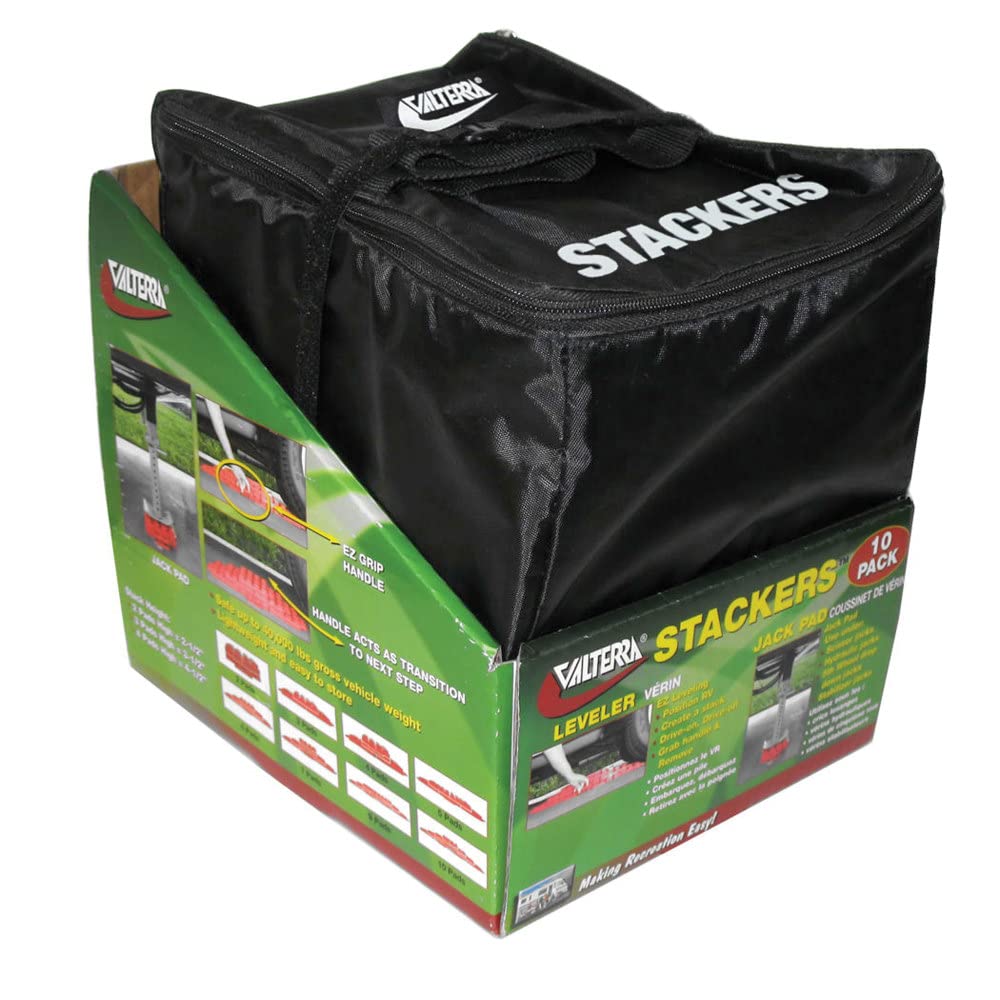 Valterra A10-0920 Multi Use RV Stackers Leveler & Jack Pads, 10/pk w/Bag