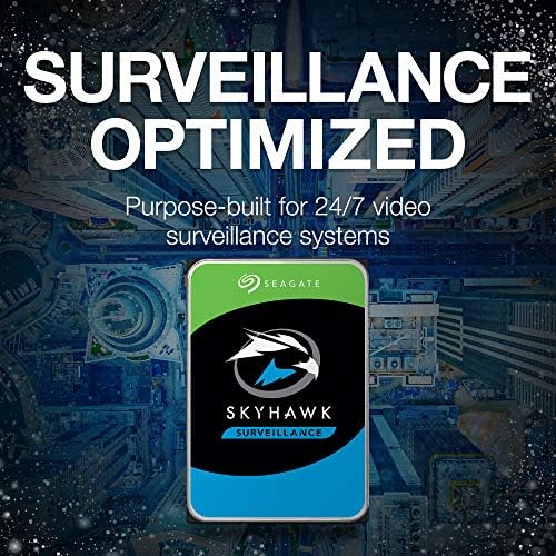 Seagate Skyhawk 4TB Video Internal Hard Drive HDD – 3.5 Inch SATA 6Gb/s 64MB Cache for DVR NVR Security Camera System with Drive Health Management and in-House Rescue Services (ST4000VXZ16/016)|B0B1JPYH2Z