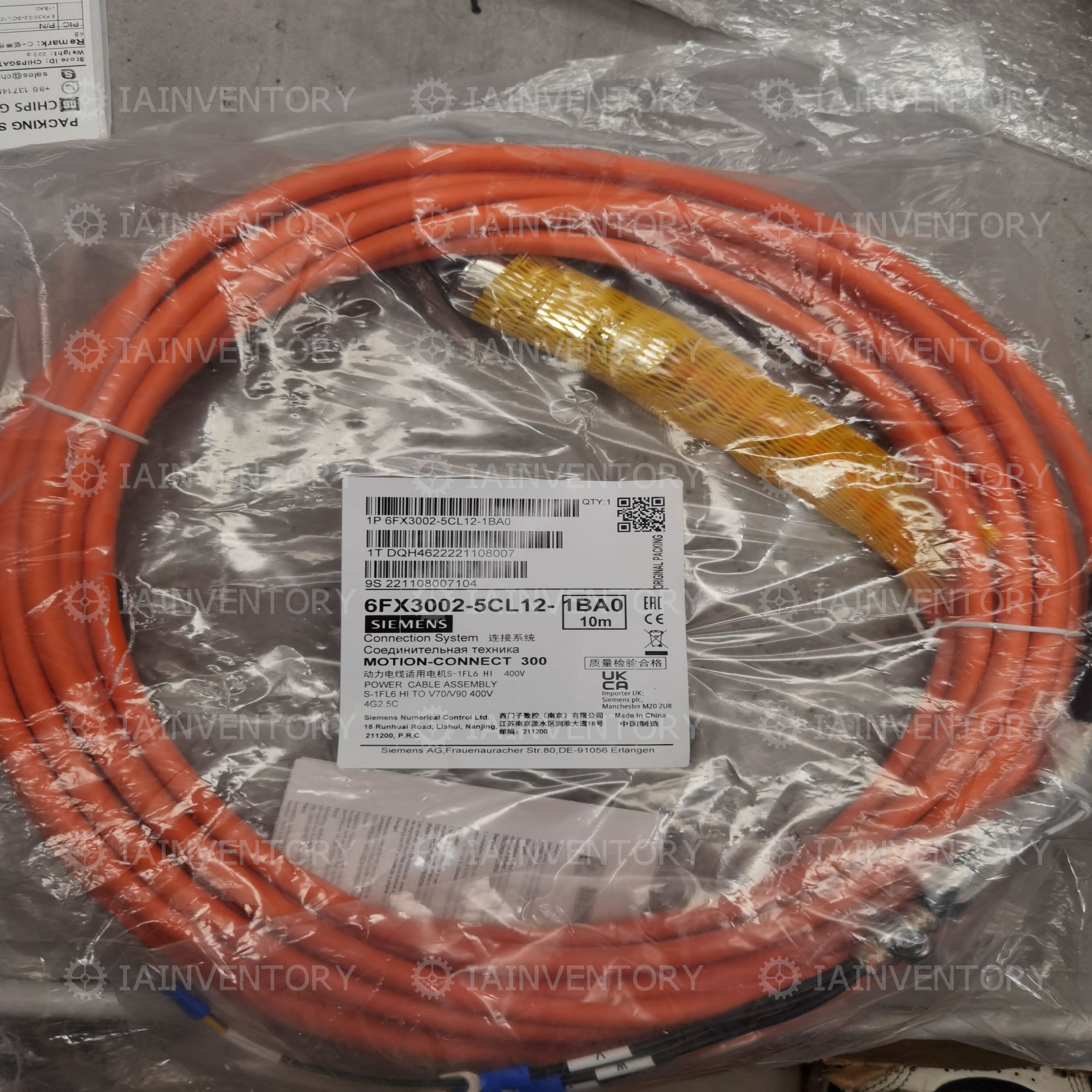Unopened Siemens 6FX3002-5CL12-1BA0 V90 10M 6FX3 002-5CL12-1BA0