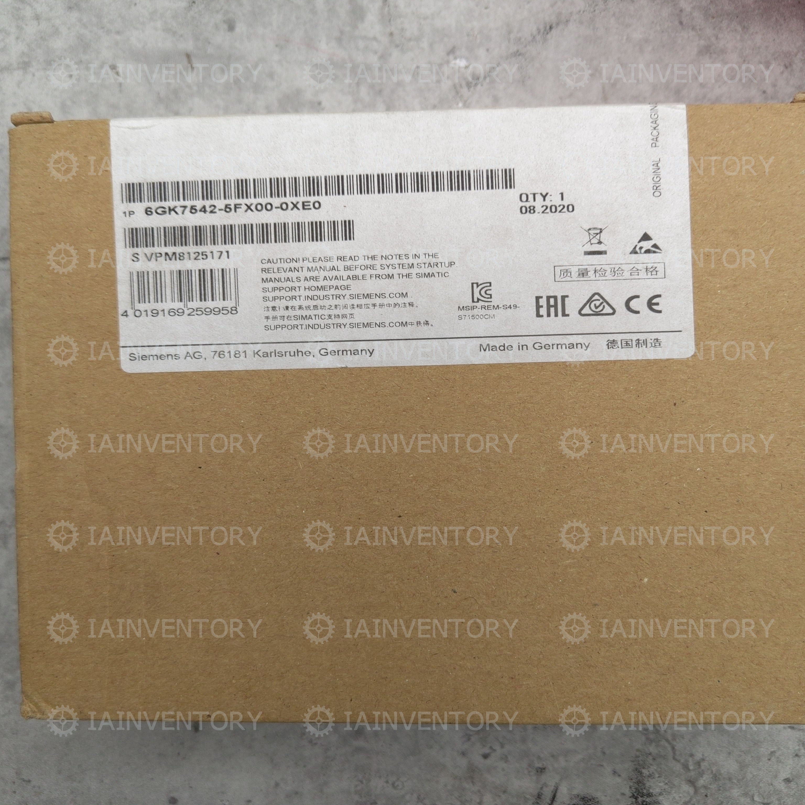Siemens 6GK7542-5FX00-0XE0 communication processor 6GK7 542-5FX00-0XE0