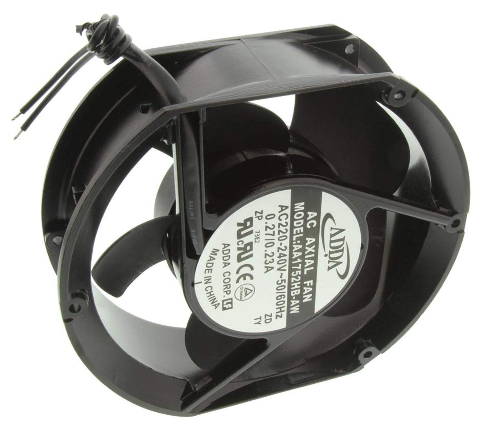 ADDA AA1752HB-AW AXIAL Fan, 172MM, 230VAC, 196CFM, 52.3DBA